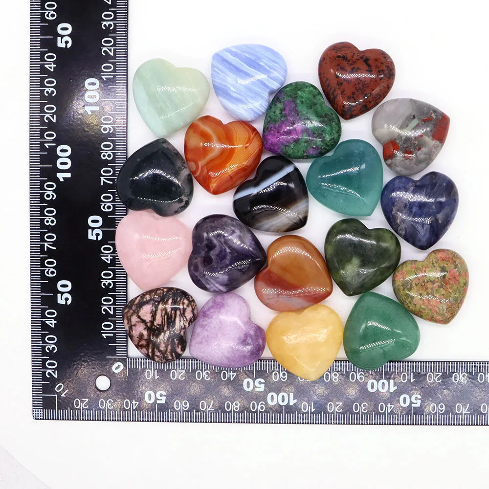 Crystal Hearts for Chakra Balancing & Positive Energy