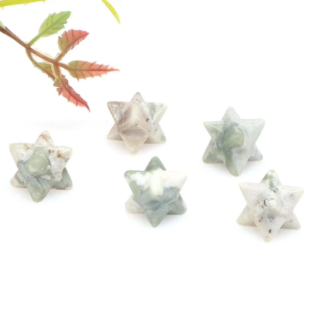 Merkaba Star Natural Chakra Quartz Stone Crystal Wiccan Reiki Healing Energy Gem-17