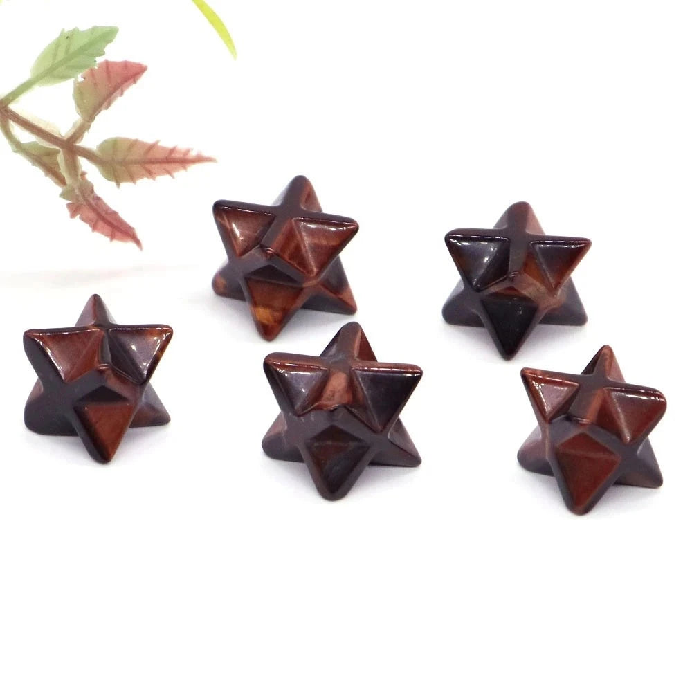 Merkaba Star Natural Chakra Quartz Stone Crystal Wiccan Reiki Healing Energy Gem-35