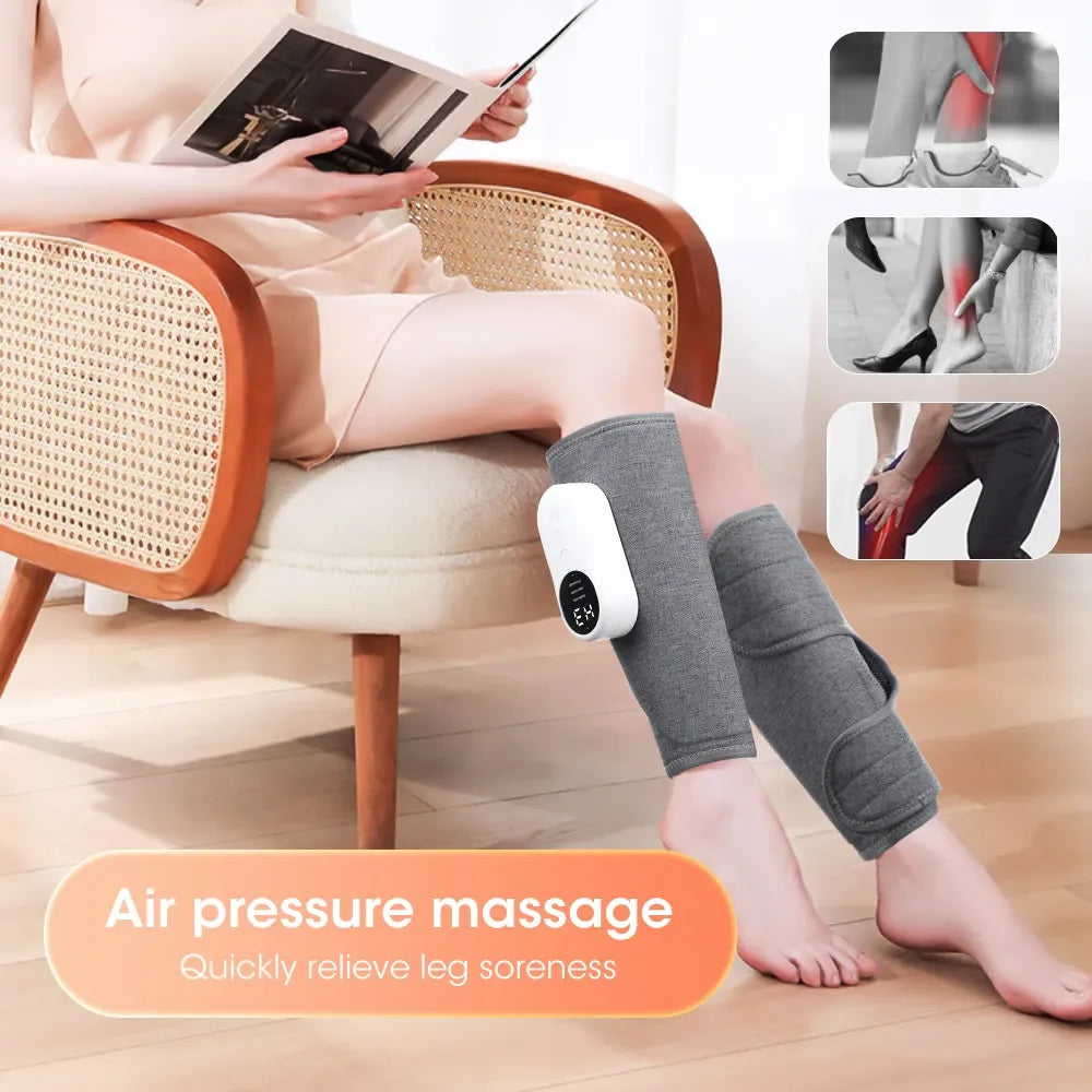 Leg Massager 360° Air Pressure Calf Massager Presotherapy Machine Household Massage Device Hot Compress Relax Leg Muscles-3