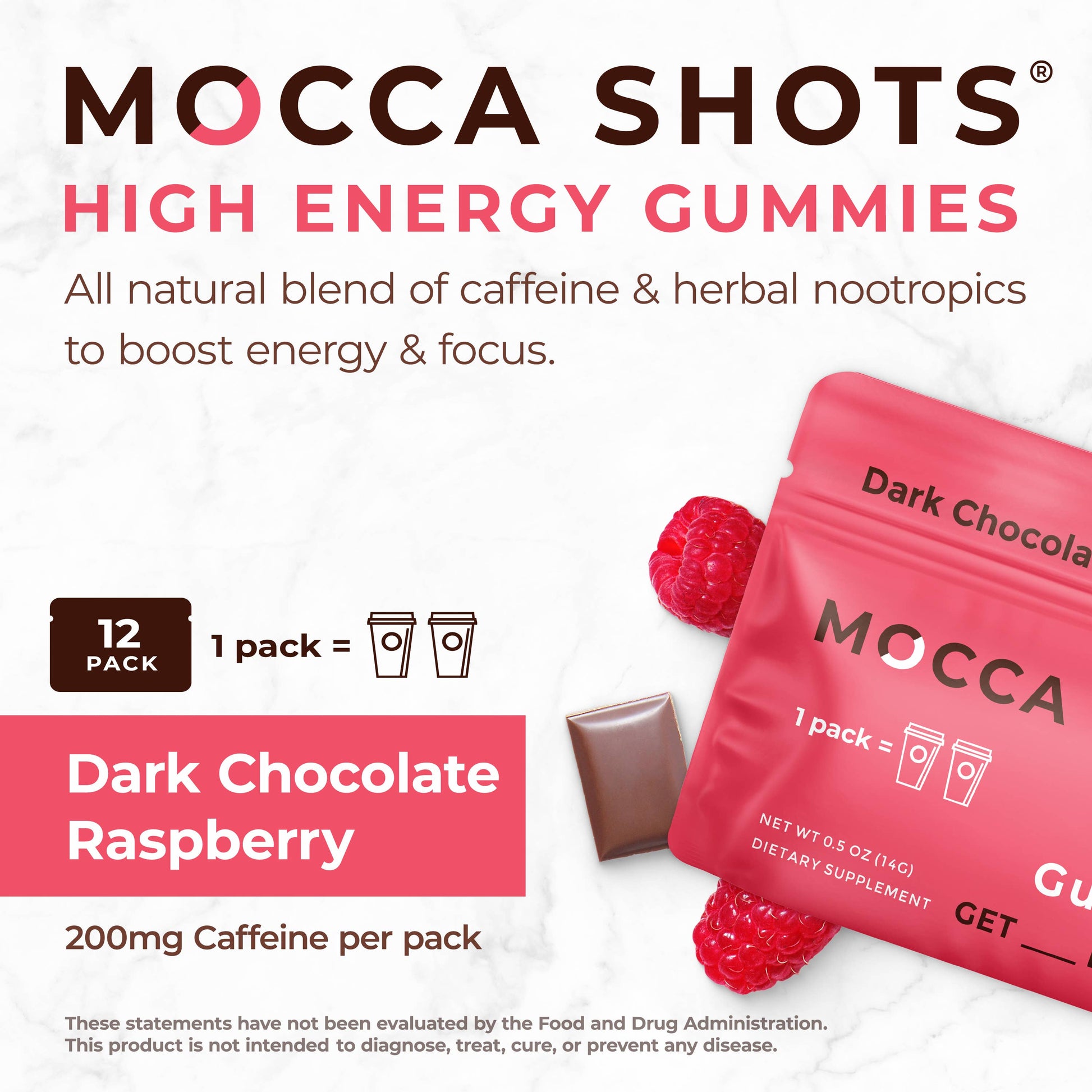 Mocca Shots Chocolate Raspberry Caffeine Gummy-3