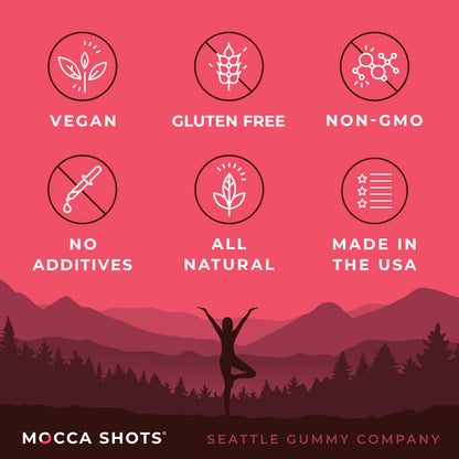 Mocca Shots Chocolate Raspberry Caffeine Gummy